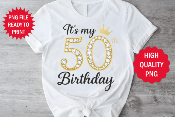 50th Birthday Women Shirt Design Png Review