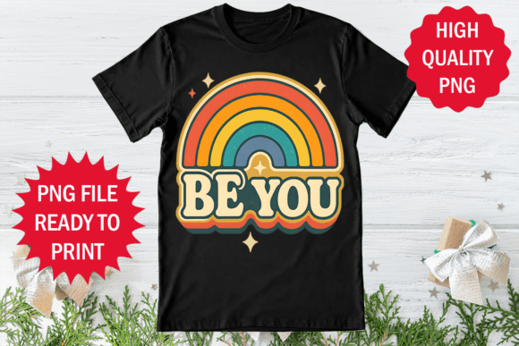 Be You Retro Vintage T-shirt Design Png Review