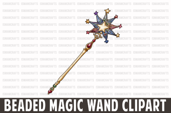 Beaded Magic Wand Clipart PNG