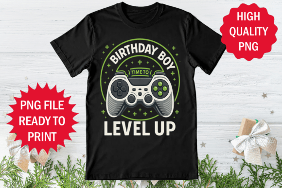 Birthday Boy Time to Level Up Gamer Png Review
