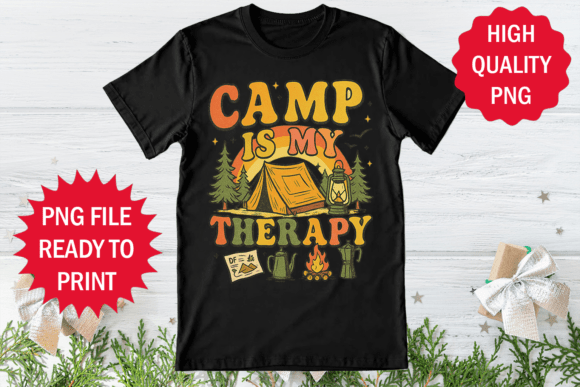 Camp is My Therapy Shirt Design Png Review