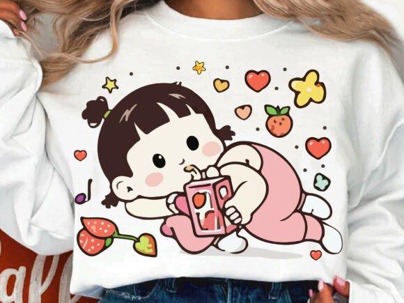 Cheerful Happy Cute Girl T-shirt Design Review