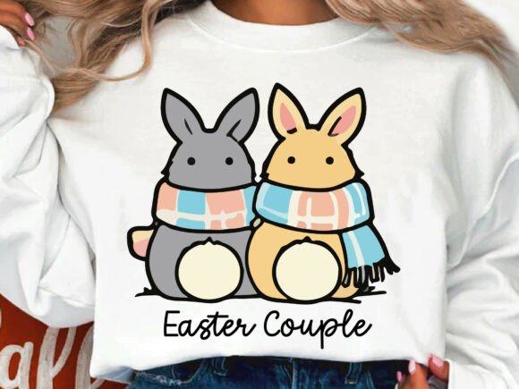 Happy Easter Couple Sweatshirt PNG Review