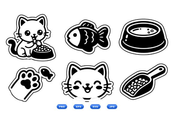 Kawaii Cat Food Clipart Set Review