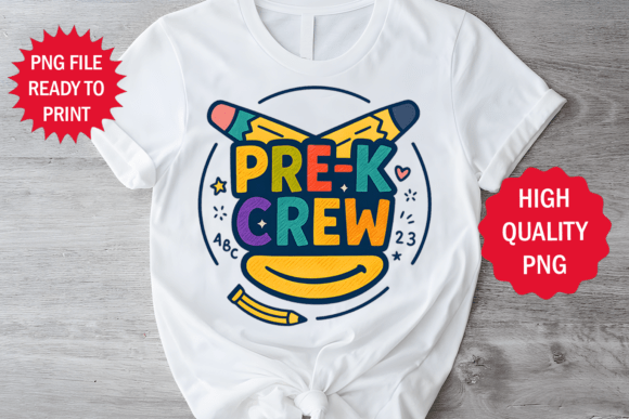 Pre K Crew 100 Days of School Shirt Png