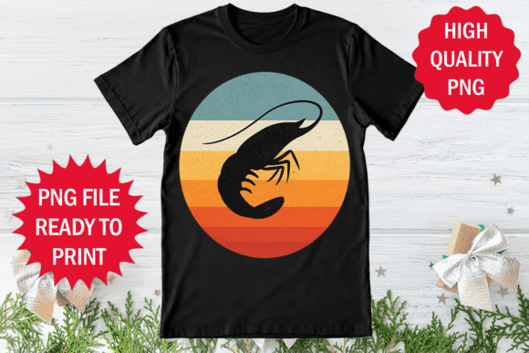 Retro Shrimp Design 70s Retro T-shirt