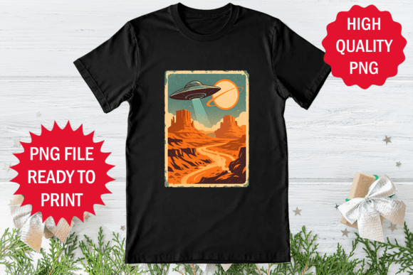 Western Photo of Ufo T-shirt Design Png Review